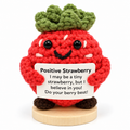 Crochet Strawberry Desk Buddy