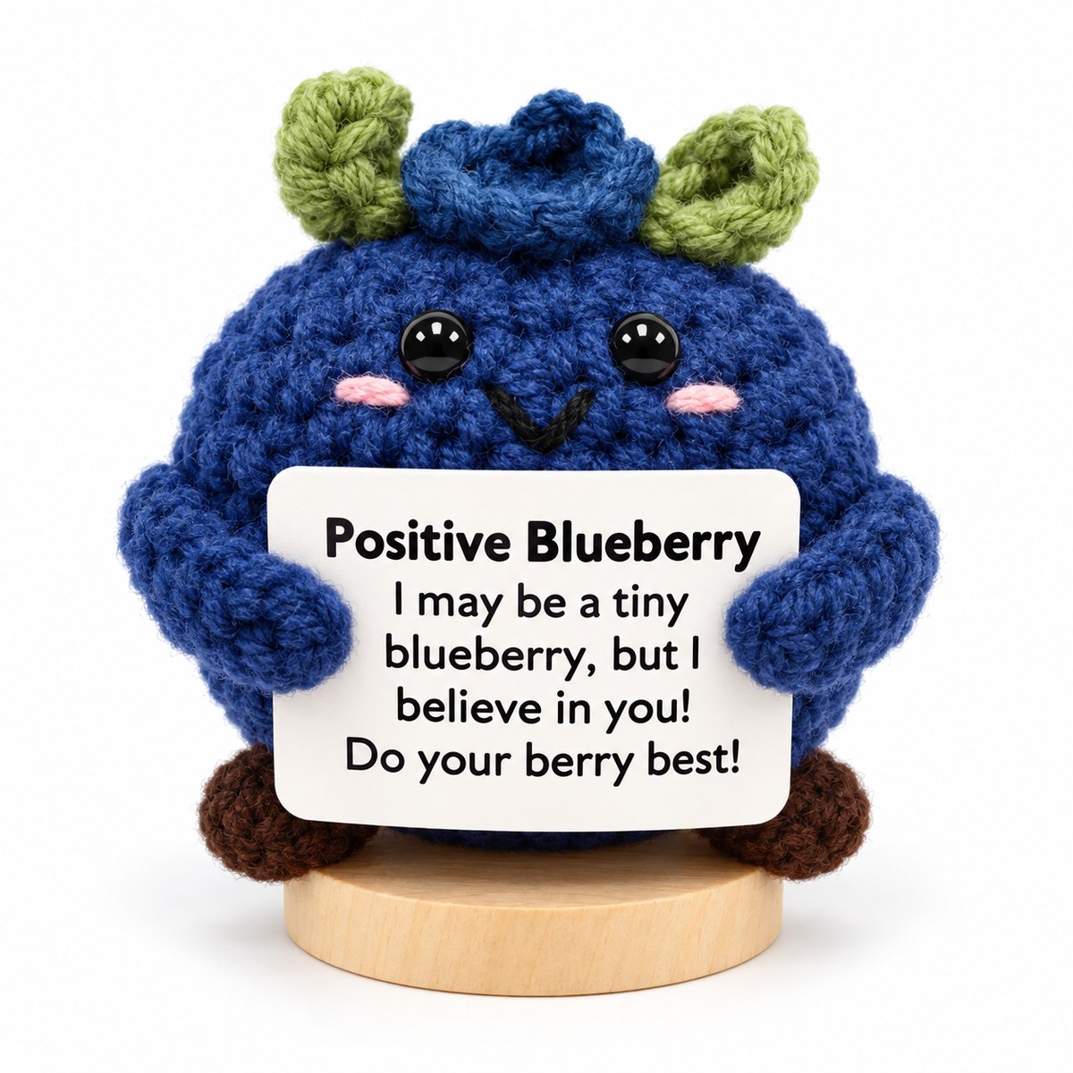 Crochet Blueberry Desk Buddy